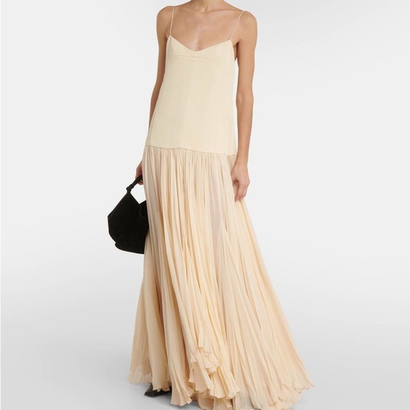 KHAITE Zeke Cream Maxi Dress